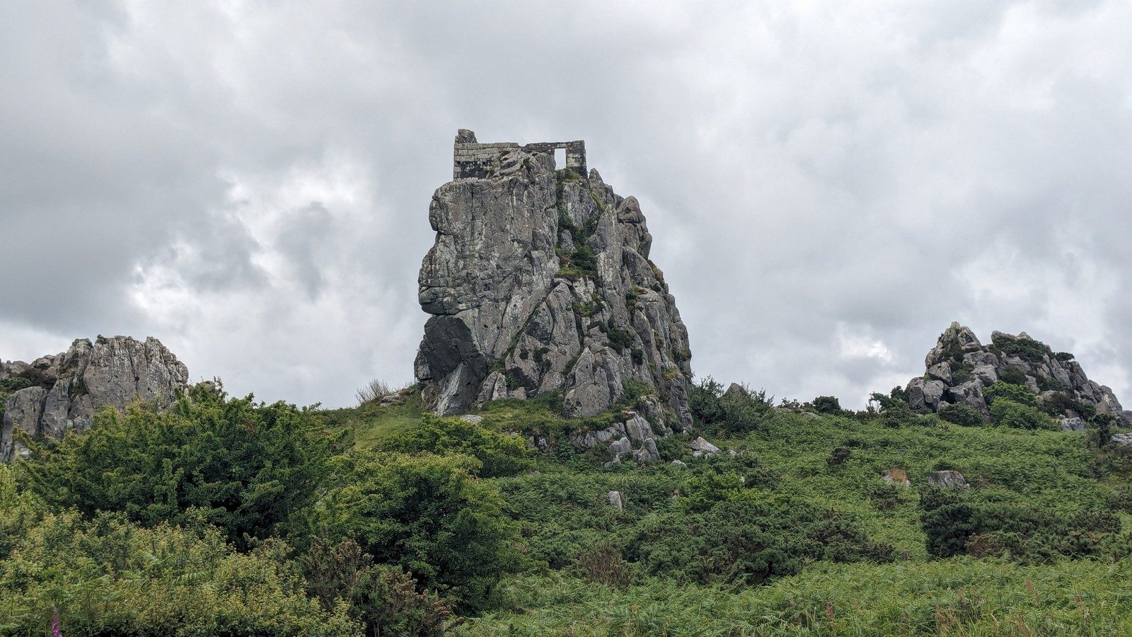 Roche Rock — the granite outcrop crowned by its ruined mediaeval hermitage chapel